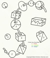 kids printable color by number