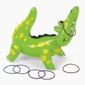 Fun indoor party games, alligator ring toss game