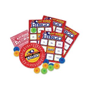 children word games, sight word bingo